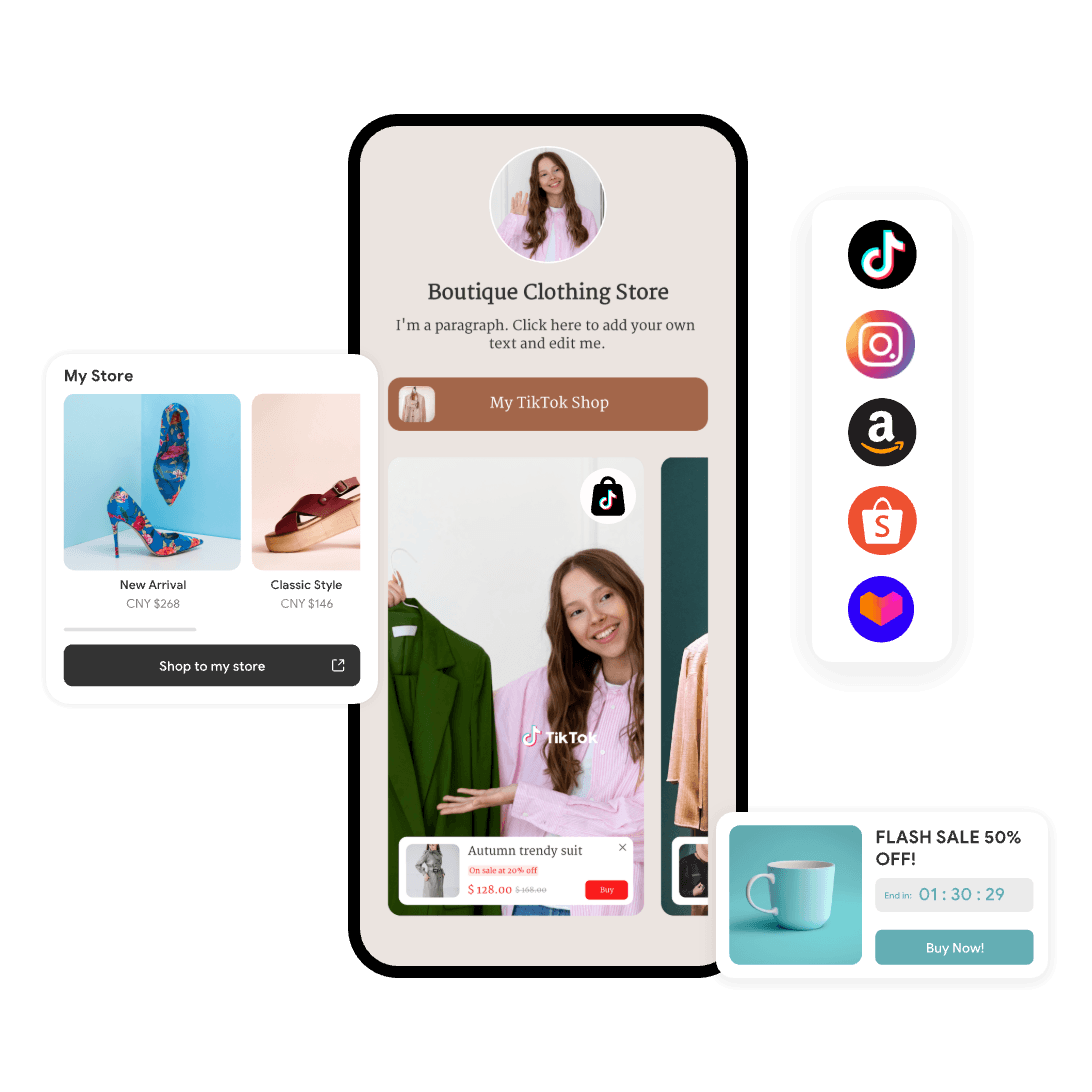 Linkbio store phone preview